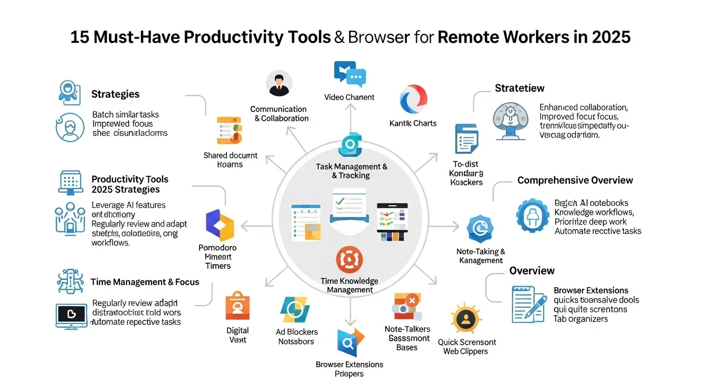 15 Must-Have Productivity Tools and Browser Extensions for Remote Workers in 2025